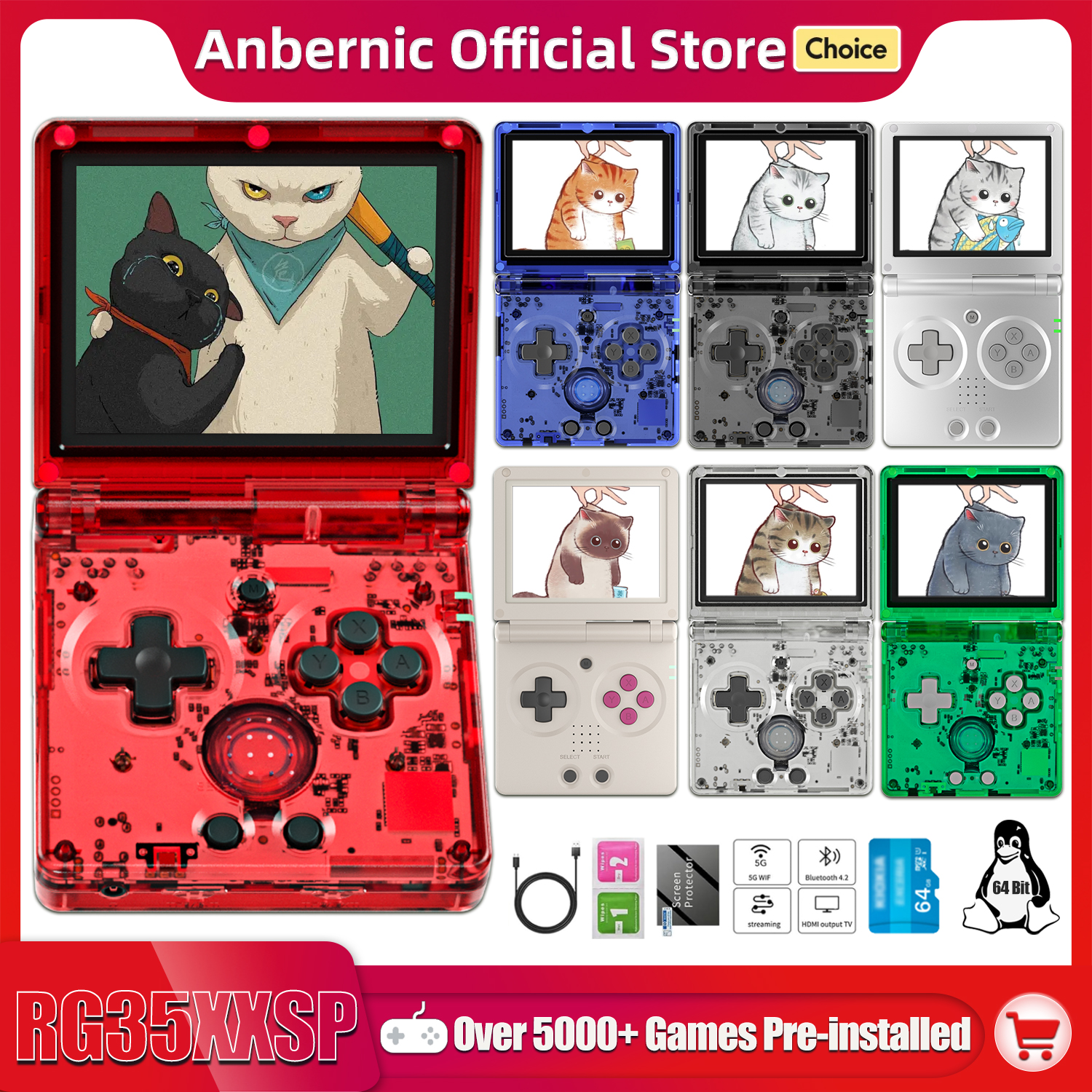 Retro Gaming Tablet - Konsol Game Genggam Anbernic NEW RG35XXSP