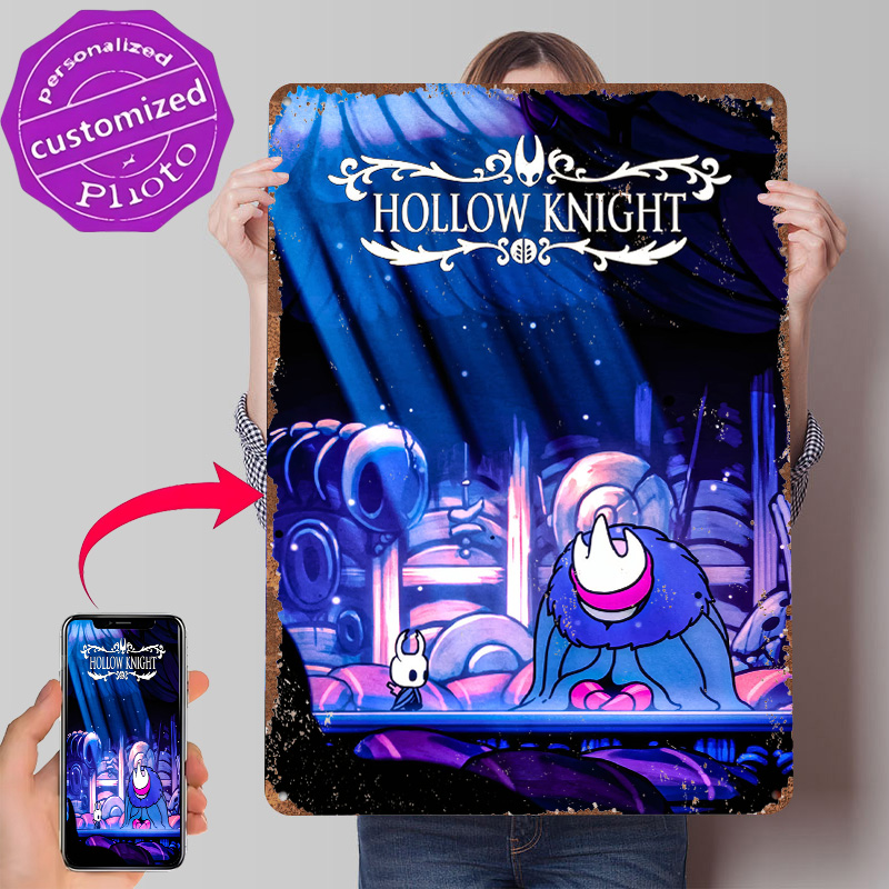 Retro Knight Gaming - Poster Cetak Seni Game Hollow Knight,