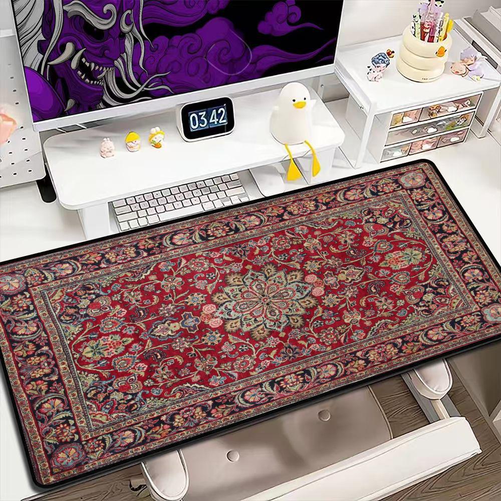 Retro Gaming Keyboard And Mouse - Alas Mouse Besar Motif Karpet Persia