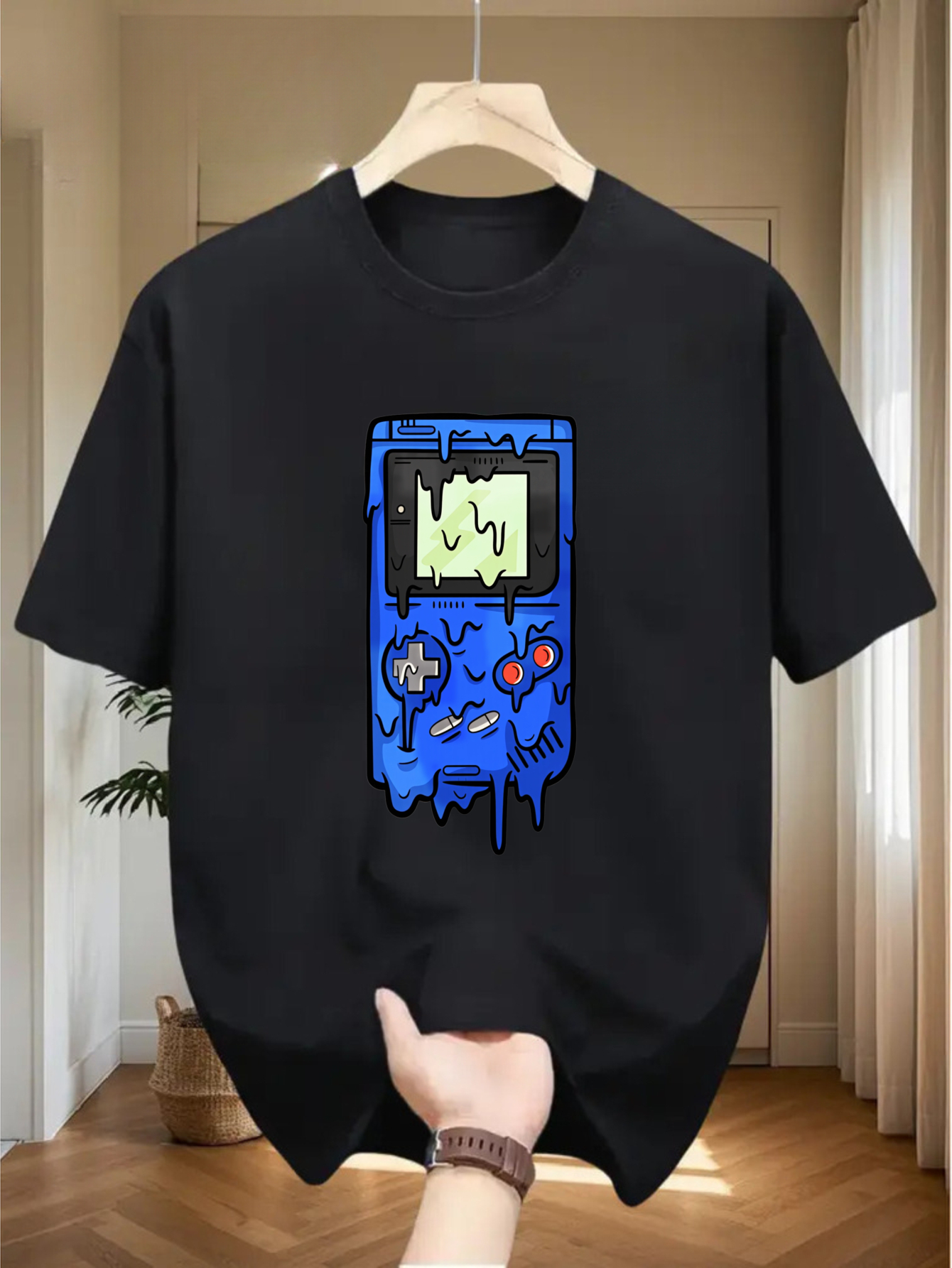 Retro Gaming Style - Dripping Slime Blue Game Boy Retro