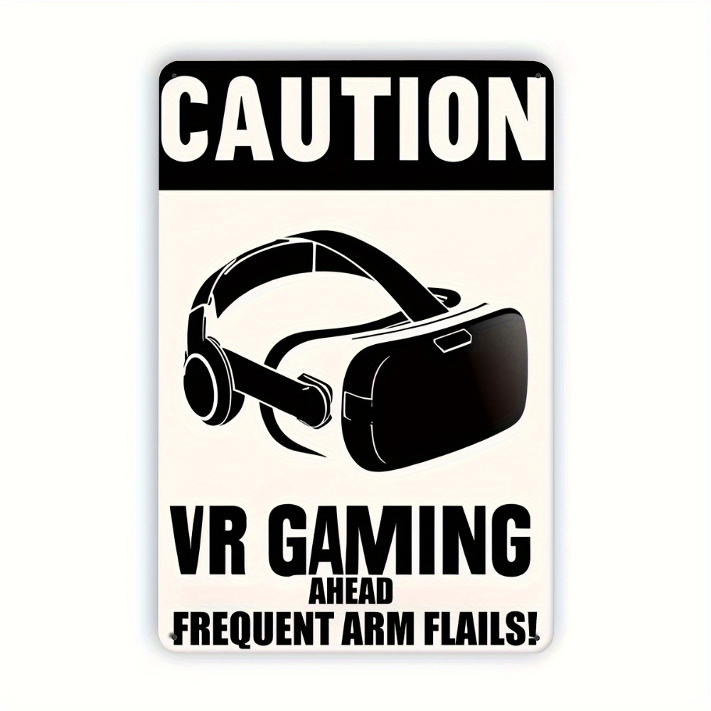 Retro Gaming Vr - 1 Buah Papan Tanda Logam VR