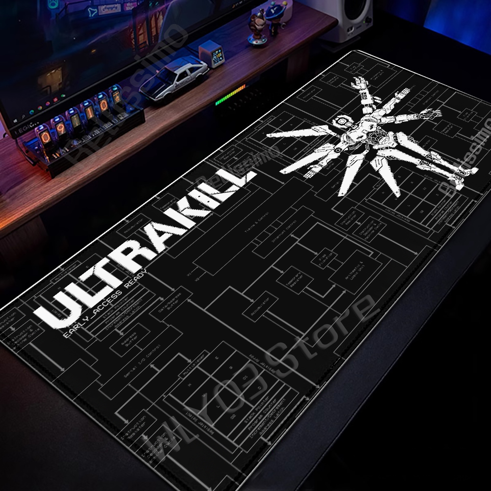 Retro Gaming Desk Setup - ULTRAKILL Retro Mouse Pad Gamer Extended