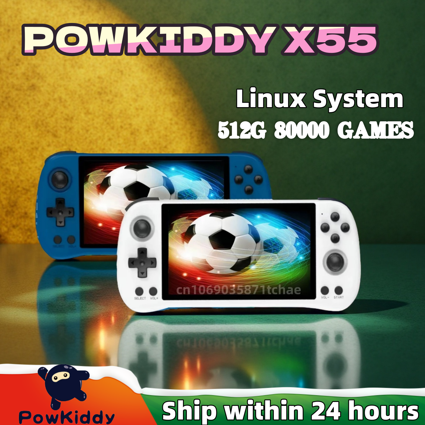 Retro Gaming Upscaler - POWKIDDY X55 Konsol Game Genggam Pemutar