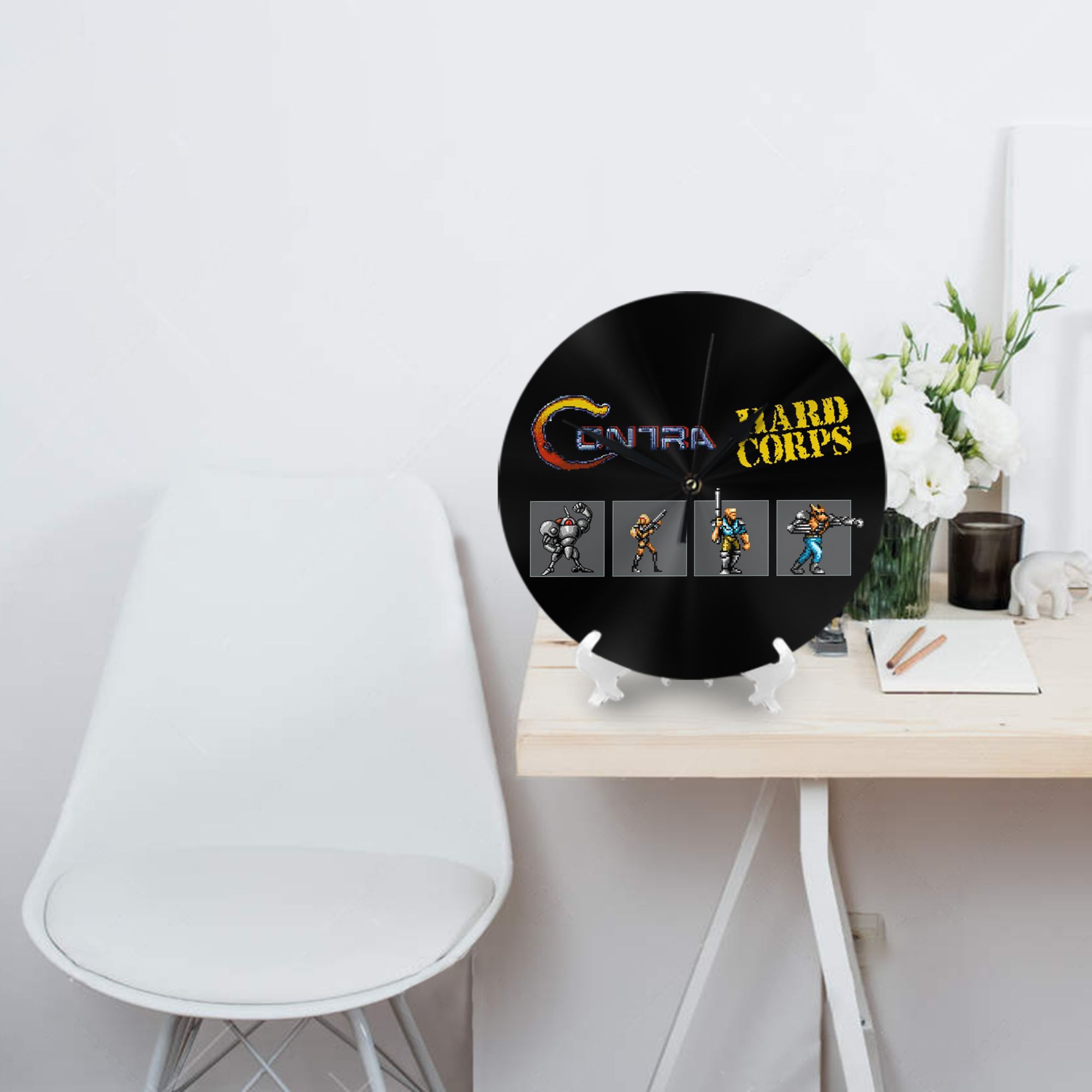 Retro Gaming Corps - Jam Dinding Cetak Seni Retro Contra