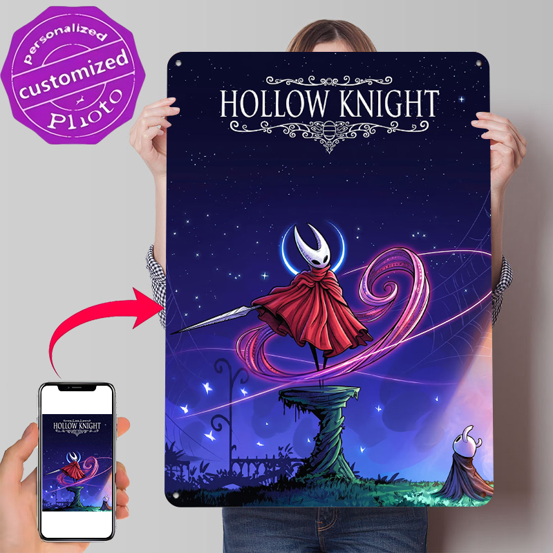 Retro Knight Gaming - Poster Tinplate Game Hollow Knight, Seni