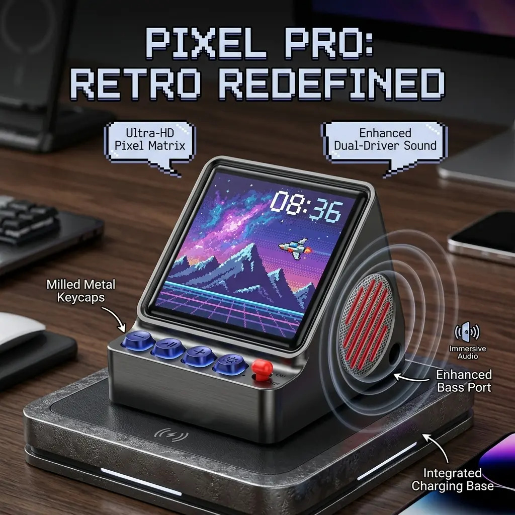 Retro Gaming Desk Setup - Speaker Portabel LED yang Dapat Diprogram
