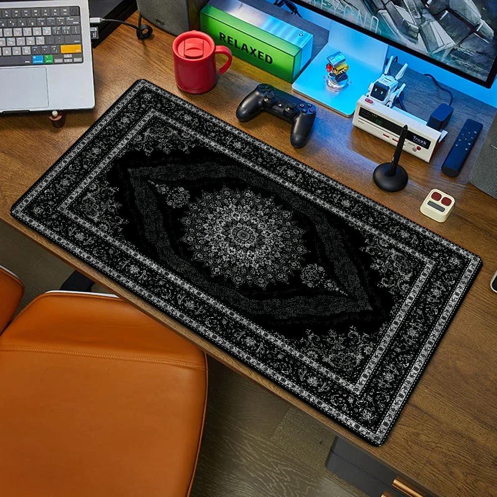 Retro Gaming Style - Karpet Persia Hitam Baru Alas Mouse