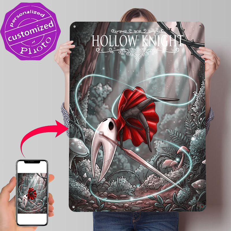 Retro Knight Gaming - Poster Logam Karya Seni Hollow Knight