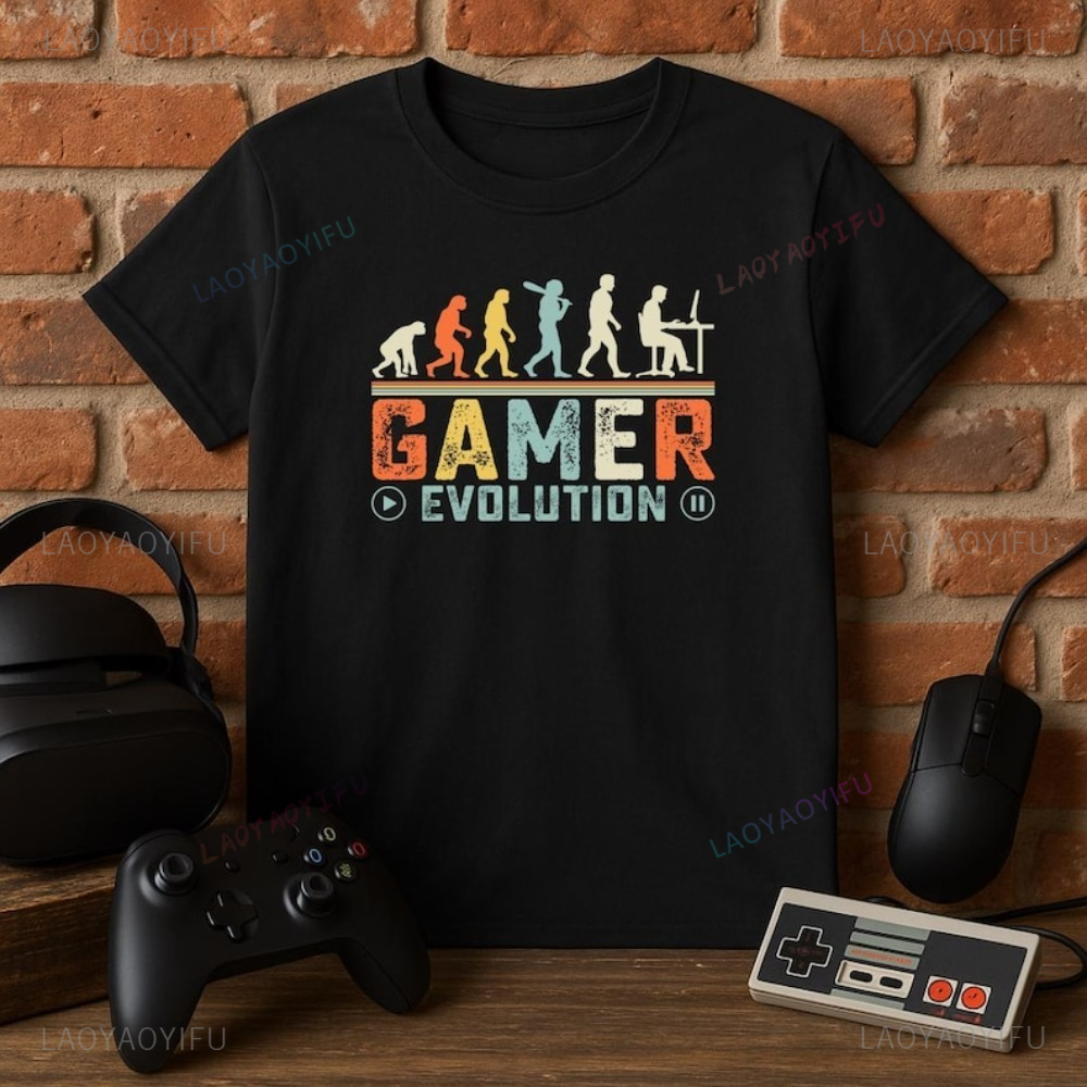 Retro Gaming Gift Ideas - Kaos Gamer Evolution Kaos Grafis Video