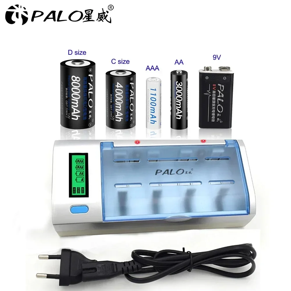 Rechargeable Battery Aa - PALO Pengisi Daya Baterai Pintar Multifungsi