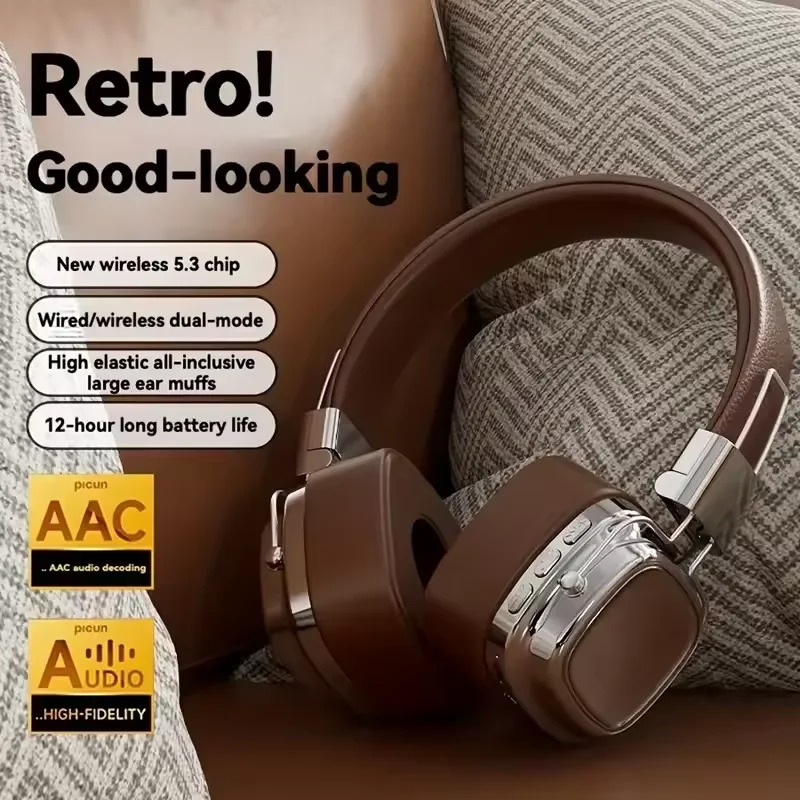 Retro Gaming Cable - Headset Bluetooth Lipat 5.3 Baru 2025,