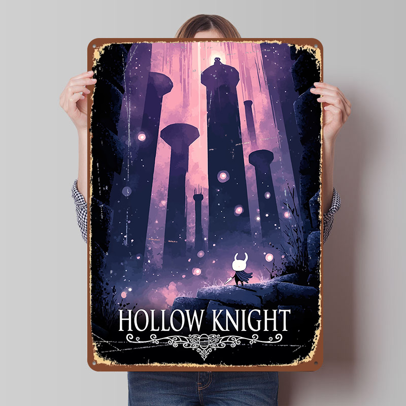 Retro Knight Gaming - Poster Cetak Game Hollow Knight, Seni