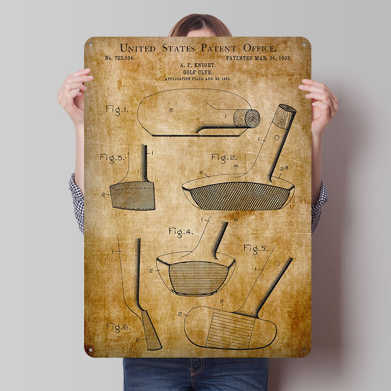 Retro Knight Gaming - Poster Klub Golf Knights 1903 dengan