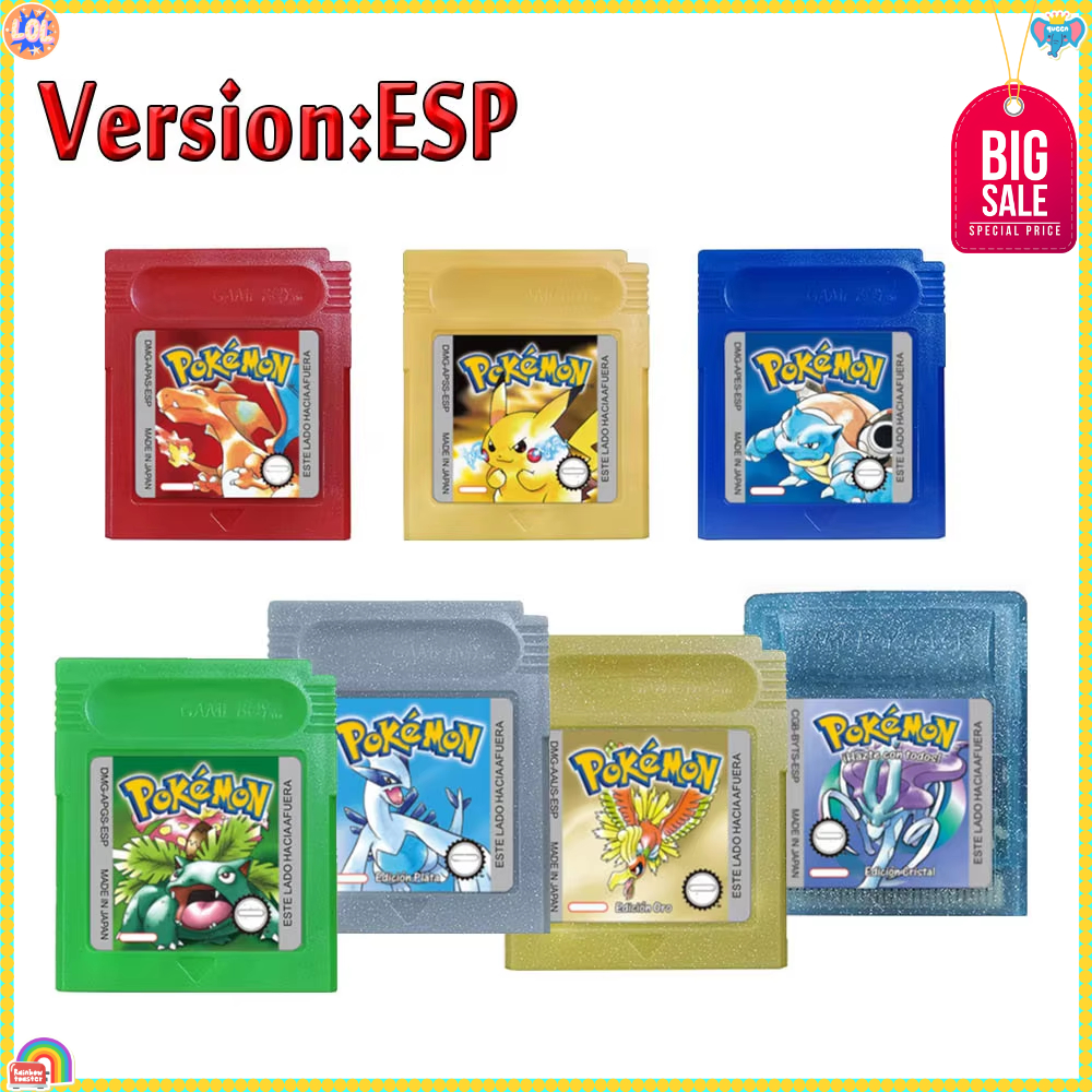 Retro Game Card - Set Kartrid Game Pokemon GBC 16