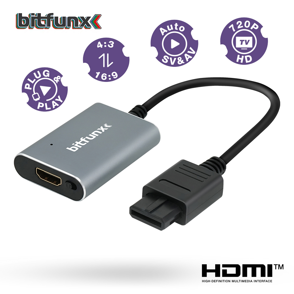 Retro Gaming Upscaler - Bitfunx 720P HDMI ™ Adaptor S-video