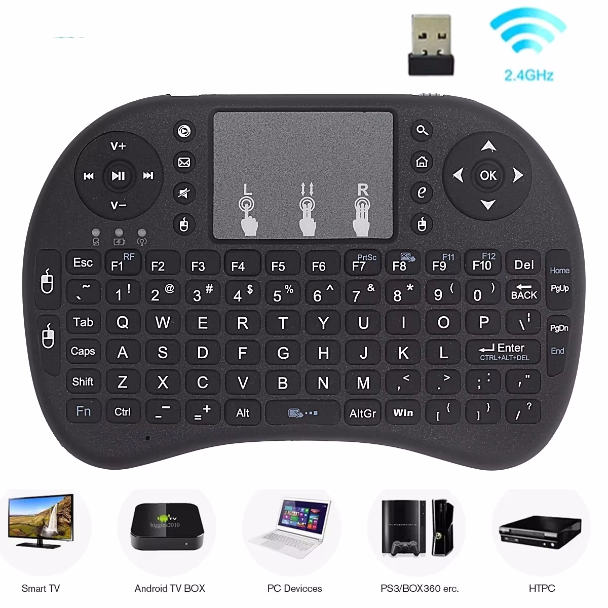 Retro Gaming Corps - Keyboard Nirkabel Air Mouse Bahasa Spanyol