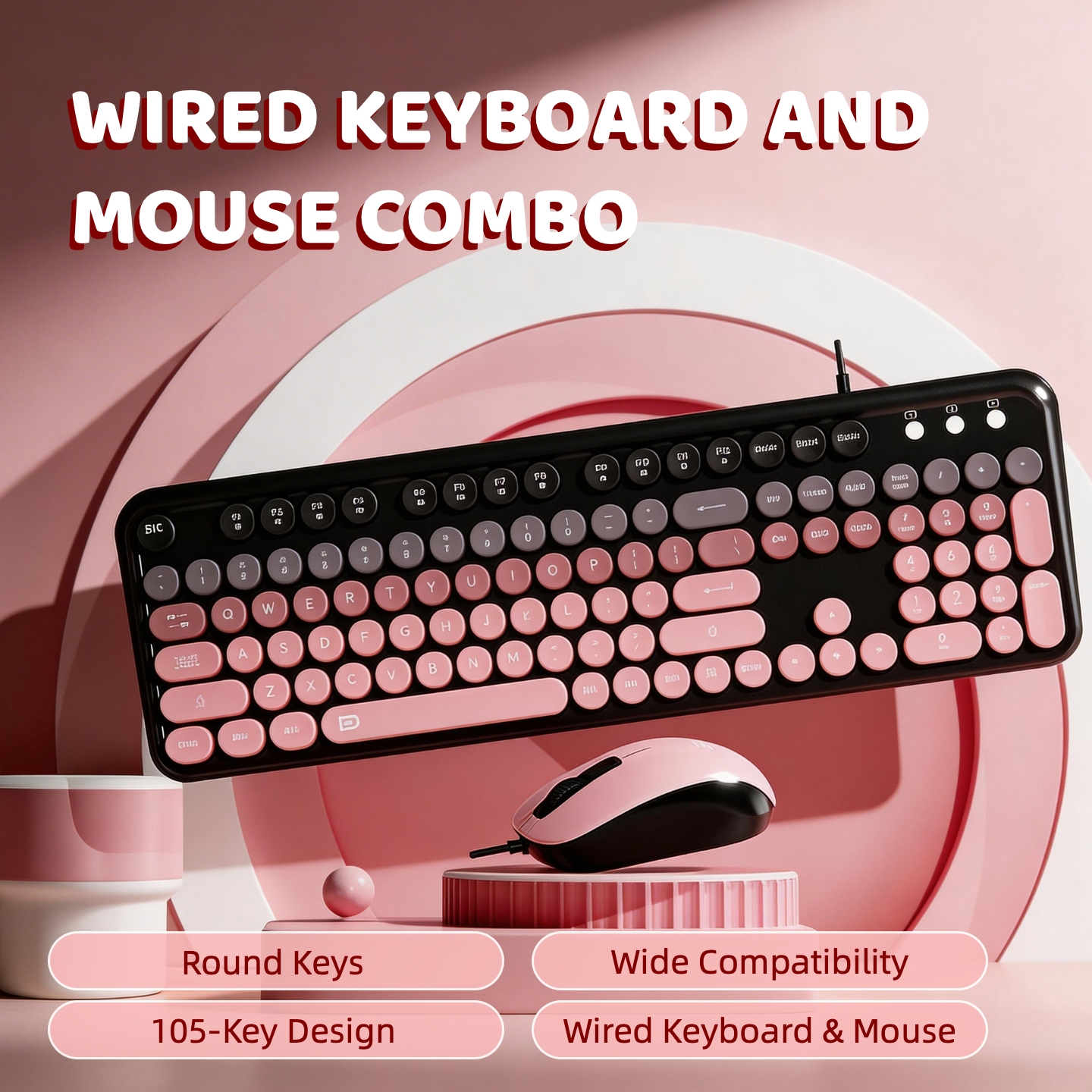 Set Keyboard dan Mouse Estetis - Retro Gaming Corps ulasan dan harga