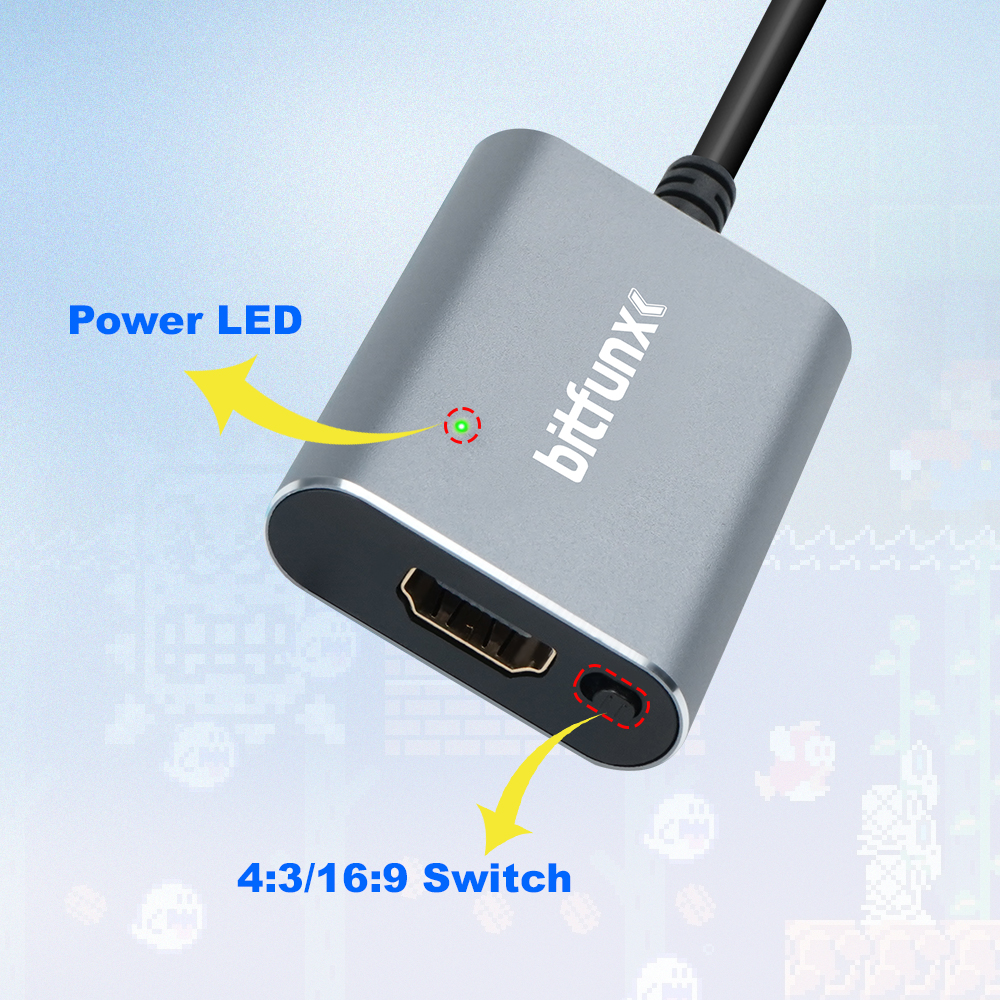 Bitfunx 720P Svideo / AV Ke Ad - Retro Handheld Console ulasan dan harga
