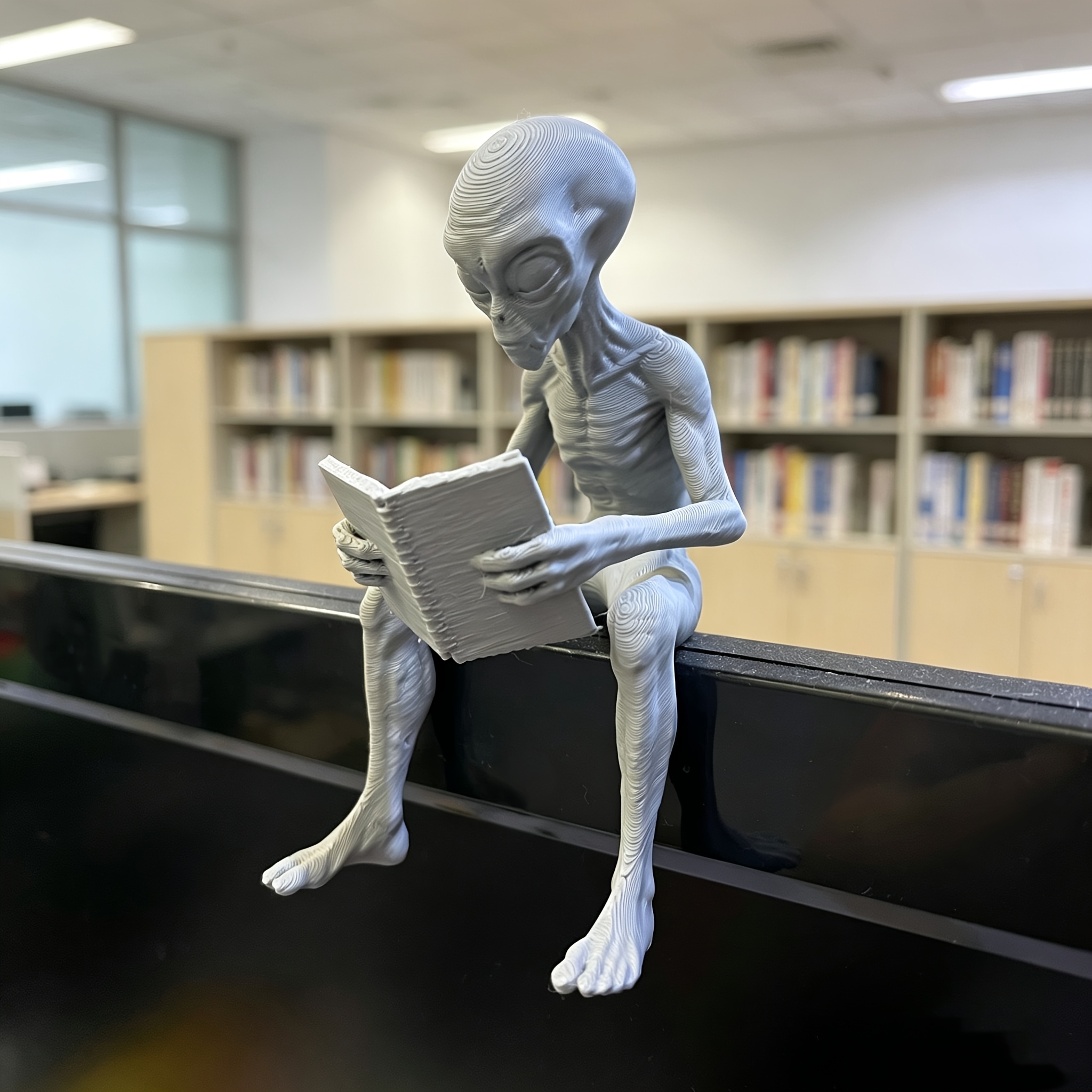 Figur Mini Alien 3D Print, Pat - Retro Gaming Desk Setup ulasan dan harga