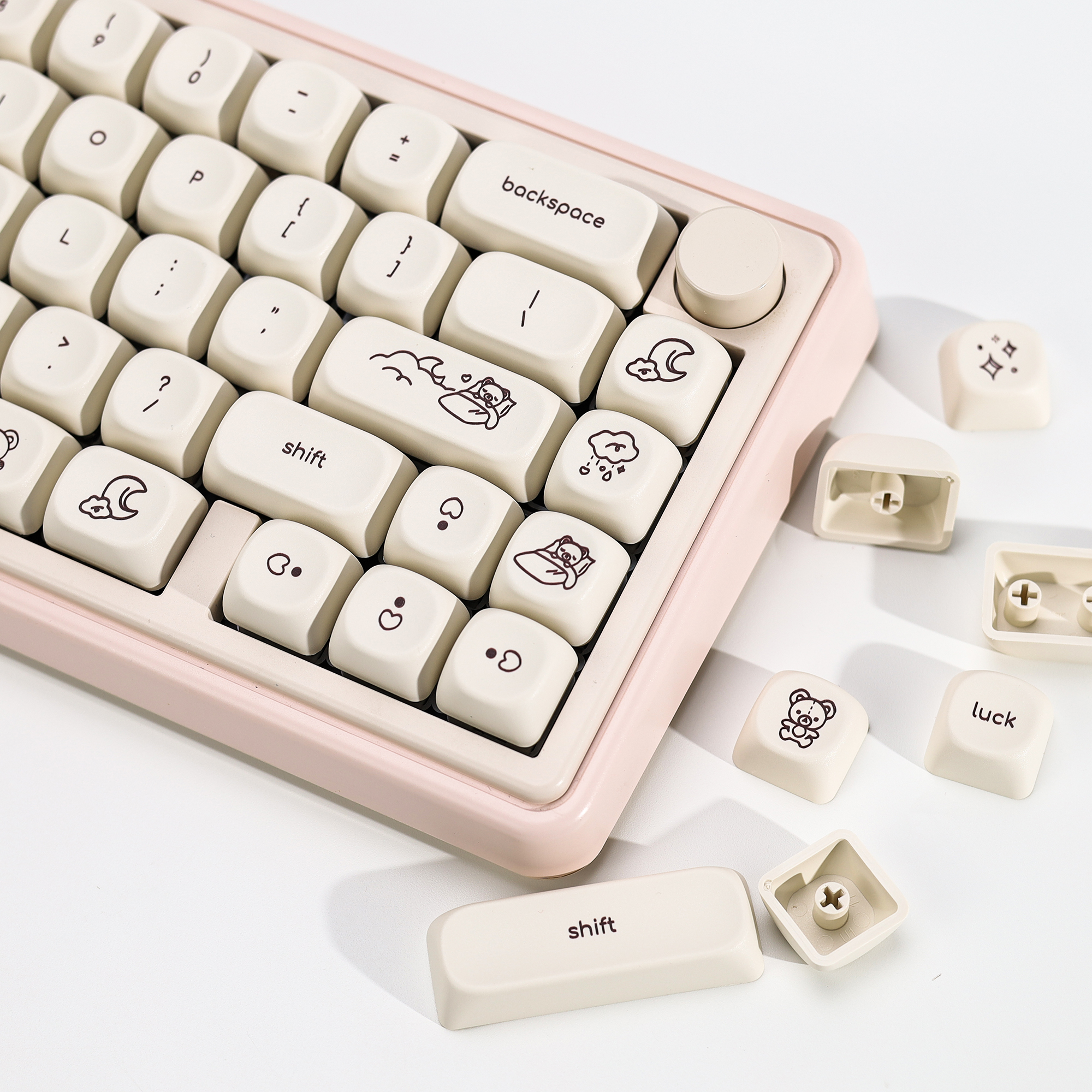 KBDiy Cute Bear Tales Keycaps  - Retro Gaming Style ulasan dan harga