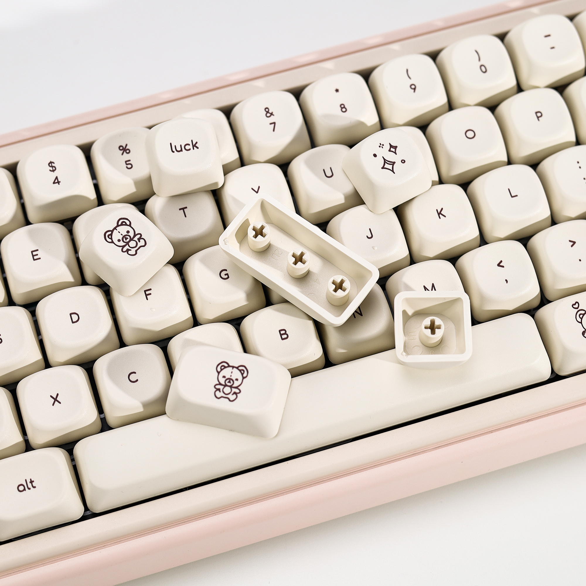 KBDiy Cute Bear Tales Keycaps  - Retro Gaming Style ulasan dan harga
