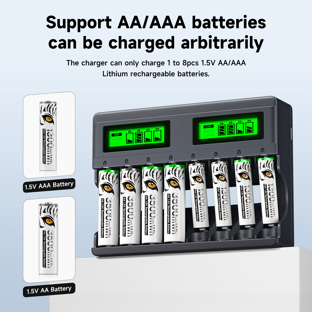 PALO Pengisi Daya Baterai 4-8  - Rechargeable Battery Aa ulasan dan harga