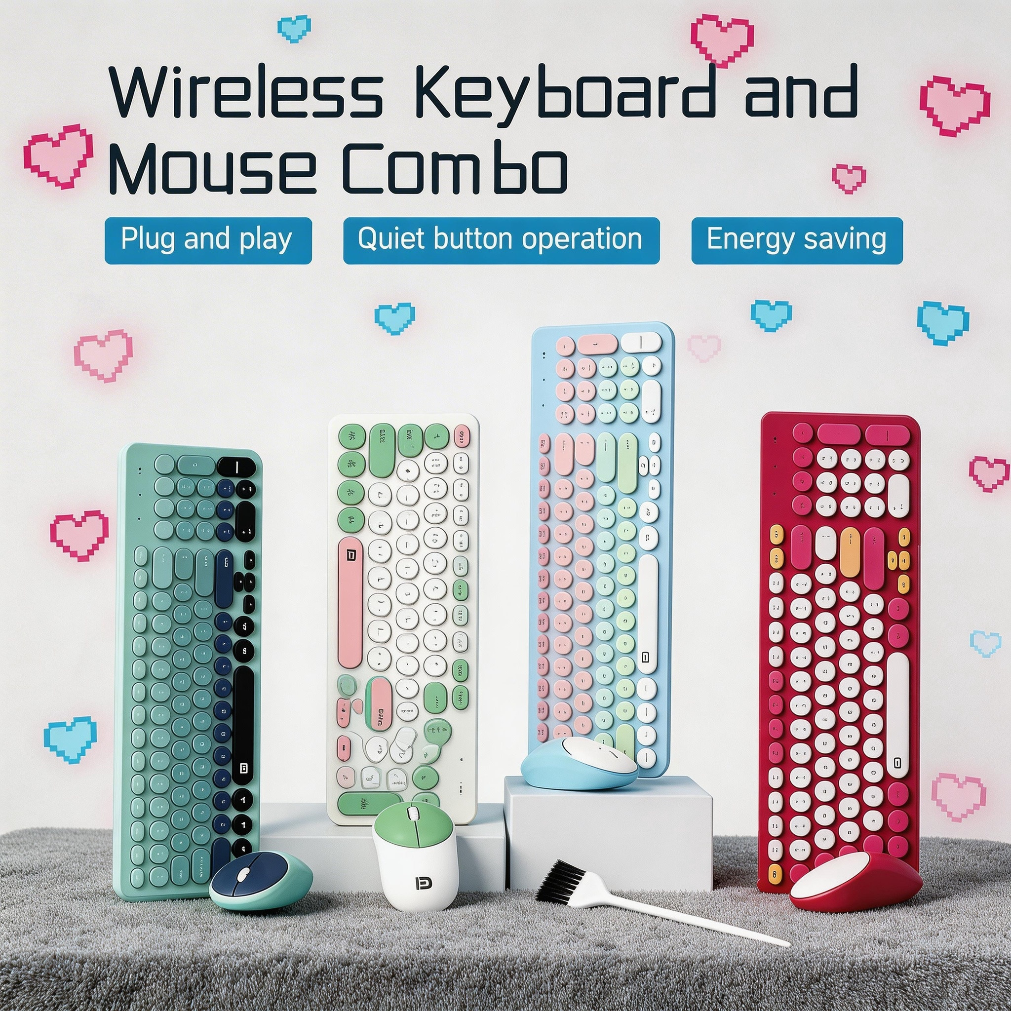 Kombo Keyboard dan Mouse Retro - Retro Gaming Desk Setup ulasan dan harga