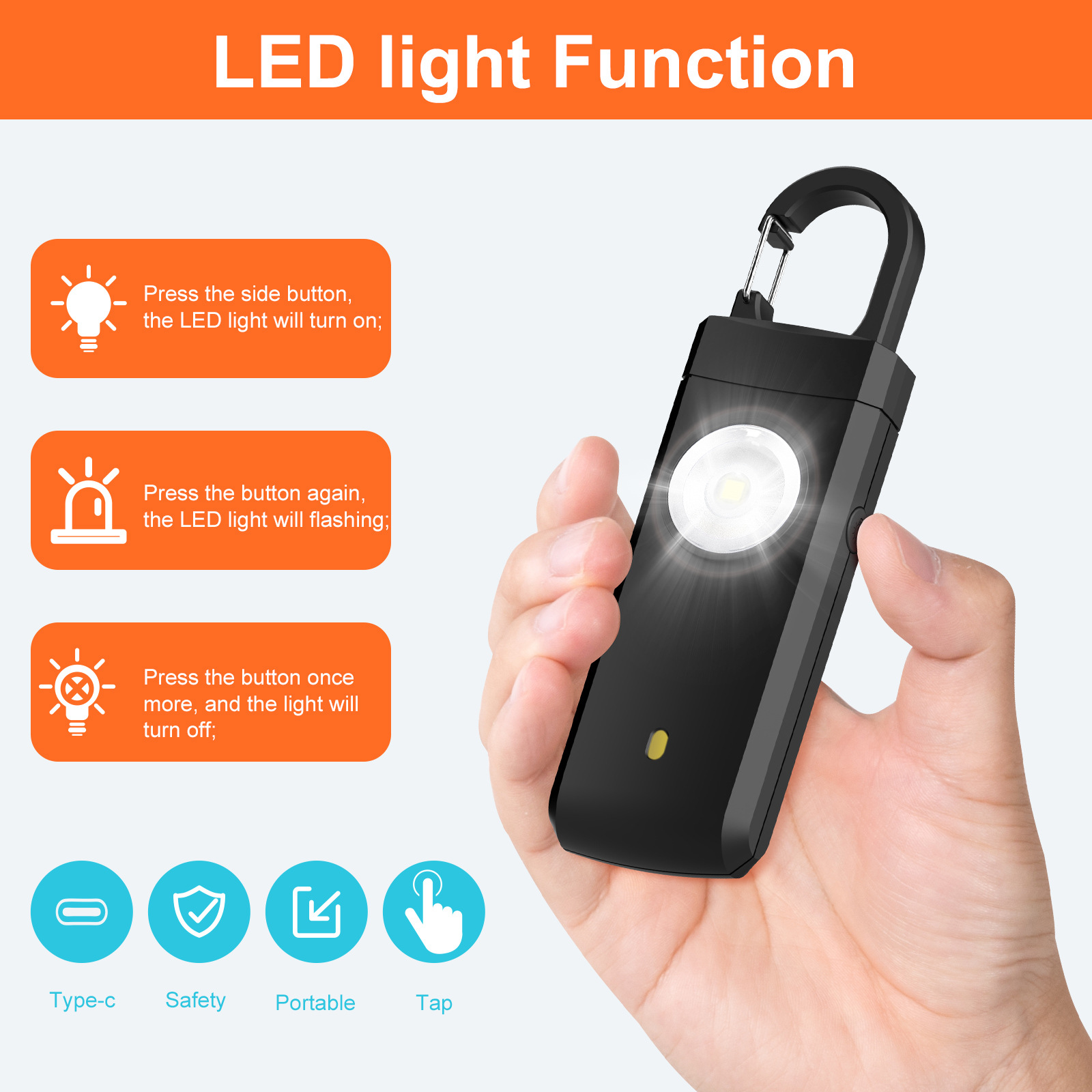 Alarm Pertahanan Diri 130dB Al - Rechargeable Battery Aa ulasan dan harga