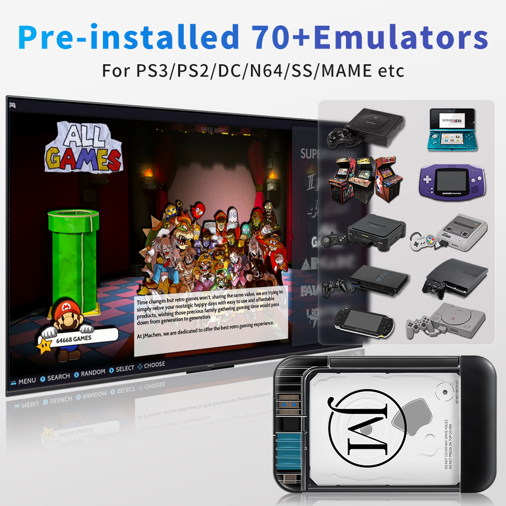 RETROBAT konsol HDD game porta - Retro Gaming Tablet ulasan dan harga
