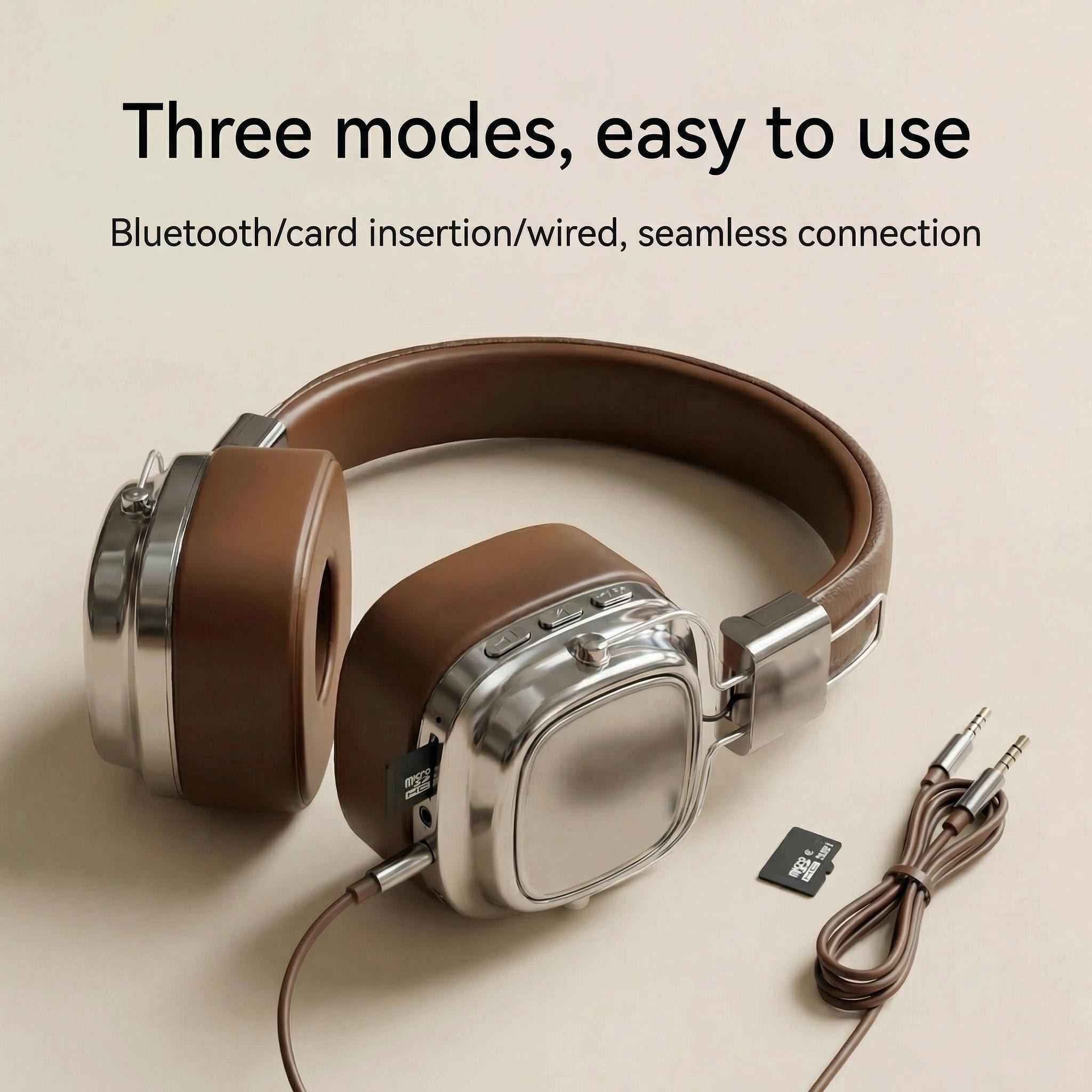 Headphone Kulit Retro Over-ear - Retro Gaming Cable ulasan dan harga