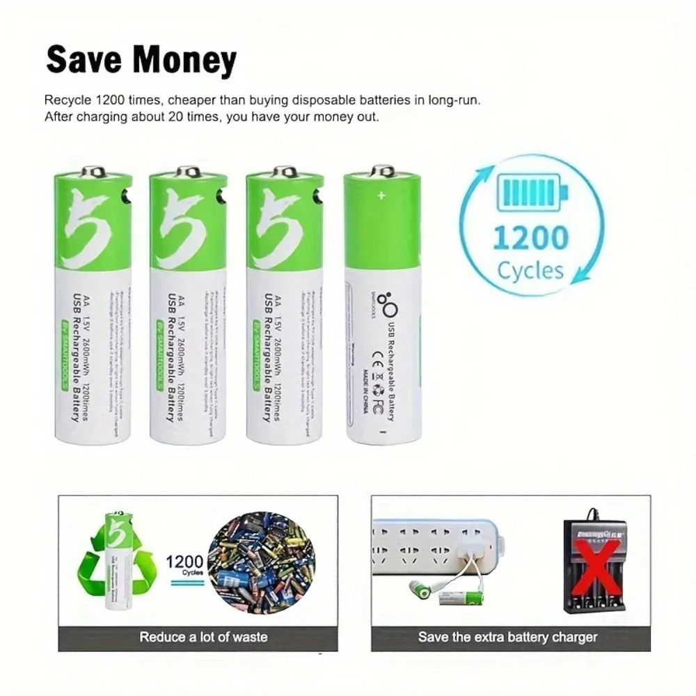8 Buah Baterai Isi Ulang Kapas - Rechargeable Battery Aa ulasan dan harga