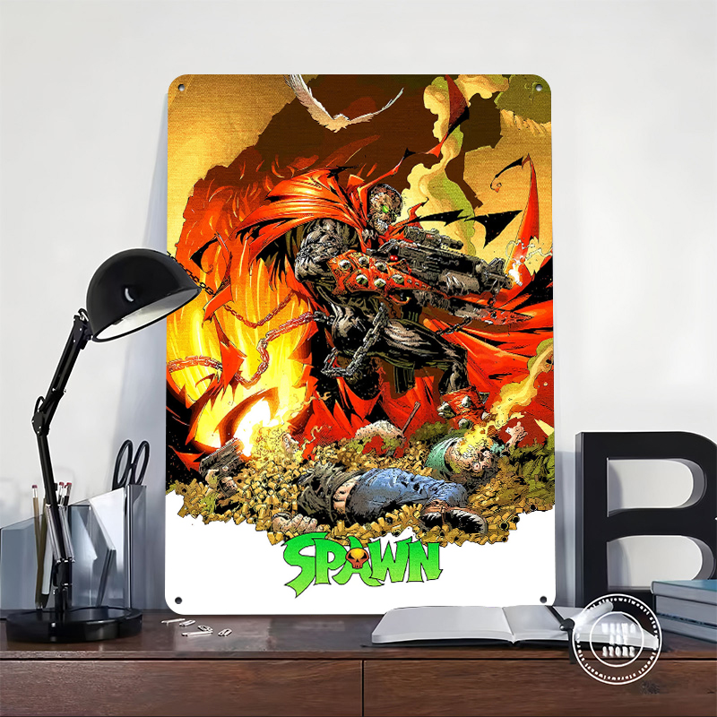 Poster Logam Spawn Dengan Senj - Retro Gaming Gun ulasan dan harga