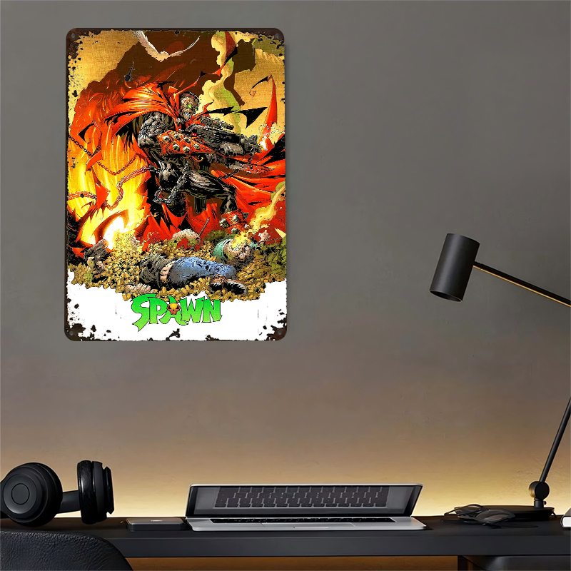 Poster Logam Spawn Dengan Senj - Retro Gaming Gun ulasan dan harga