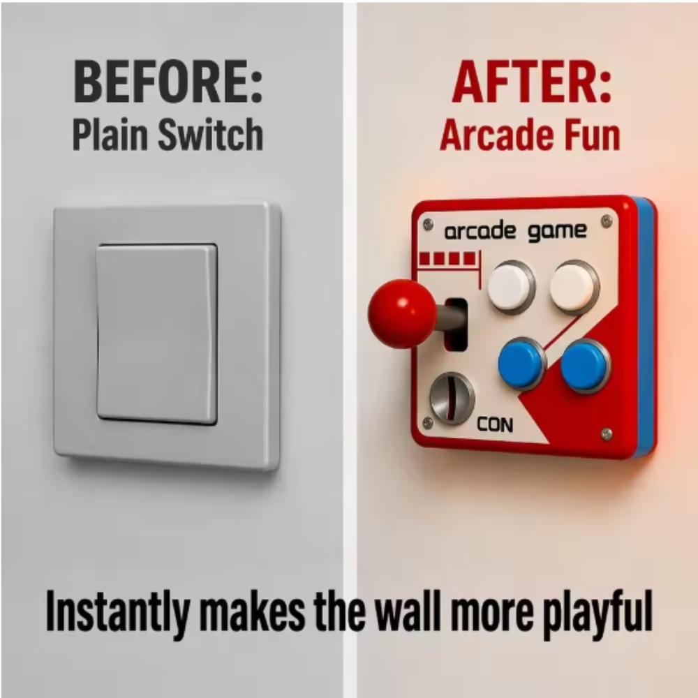 Penutup Pelat Sakelar Joystick - Retro Gaming Style ulasan dan harga
