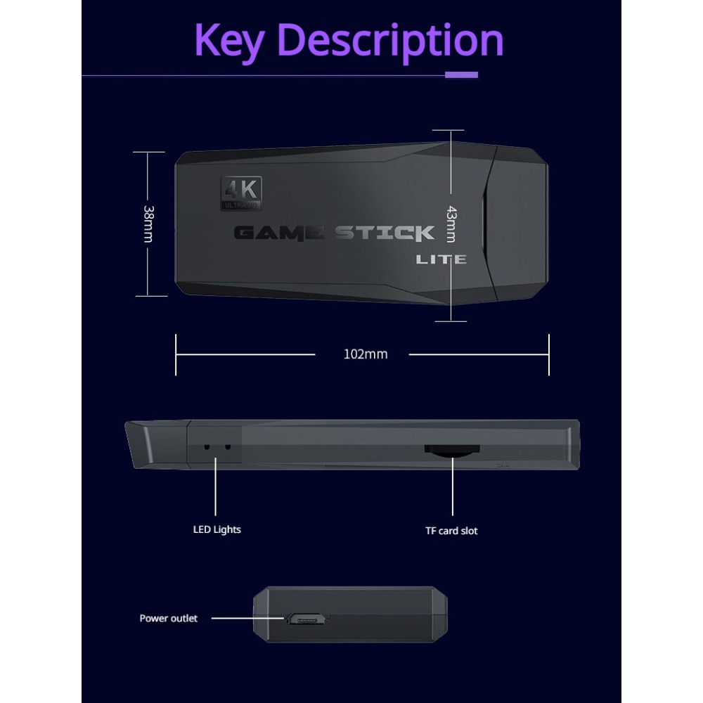 Konsol Game Stick Retro 4K Por - Retro Gaming Upscaler ulasan dan harga