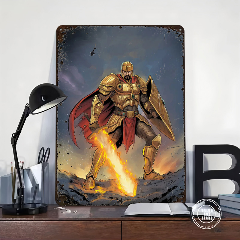 Poster Ksatria Emas Dengan Ped - Retro Knight Gaming ulasan dan harga