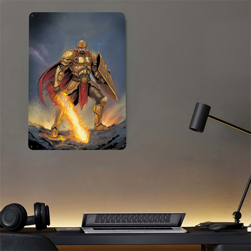 Poster Ksatria Emas Dengan Ped - Retro Knight Gaming ulasan dan harga