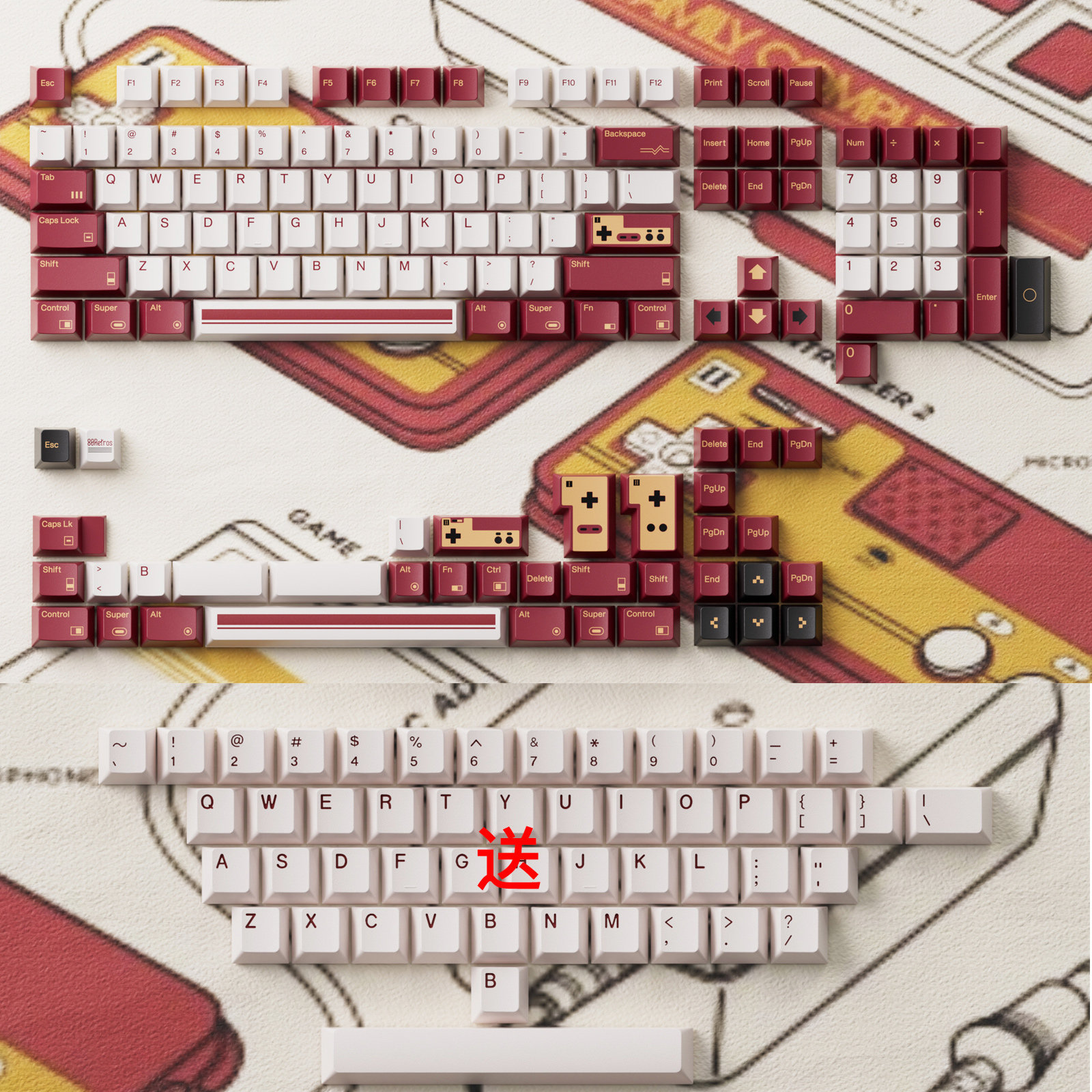 80Retros FC1983 Keycaps Gaya K - Retro Gaming Style ulasan dan harga