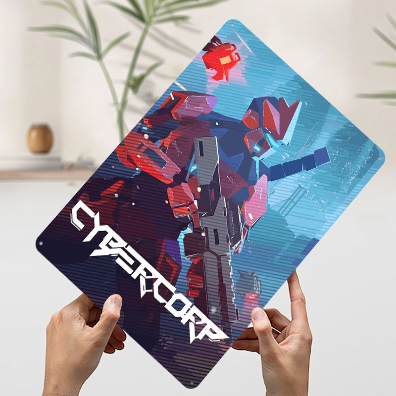 Poster Robot Cyberpunk dengan  - Retro Gaming Gun ulasan dan harga