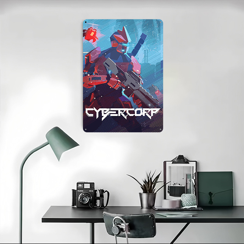 Poster Robot Cyberpunk dengan  - Retro Gaming Gun ulasan dan harga