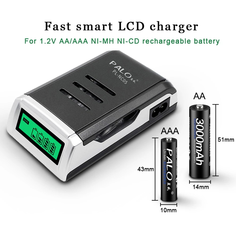 PALO Pengisi Daya Baterai LCD  - Rechargeable Battery Aa ulasan dan harga