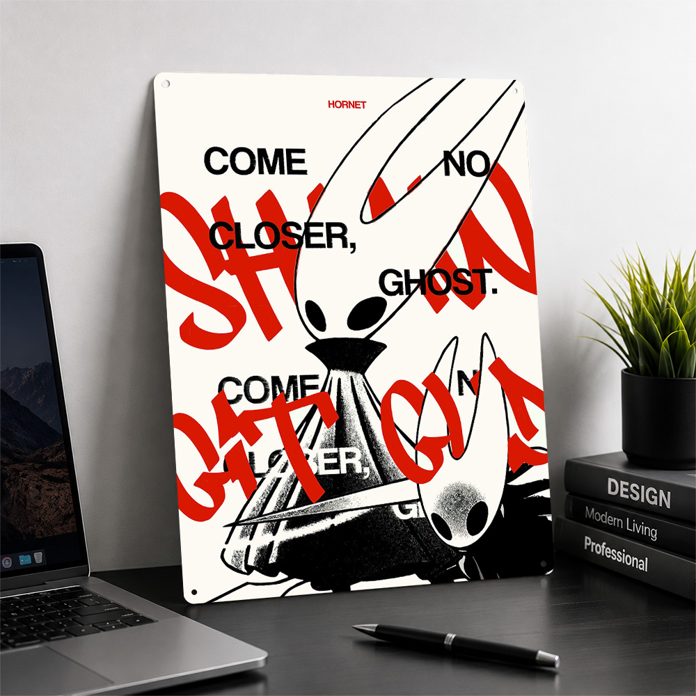 Poster Logam Hollow Knight Hor - Retro Knight Gaming ulasan dan harga