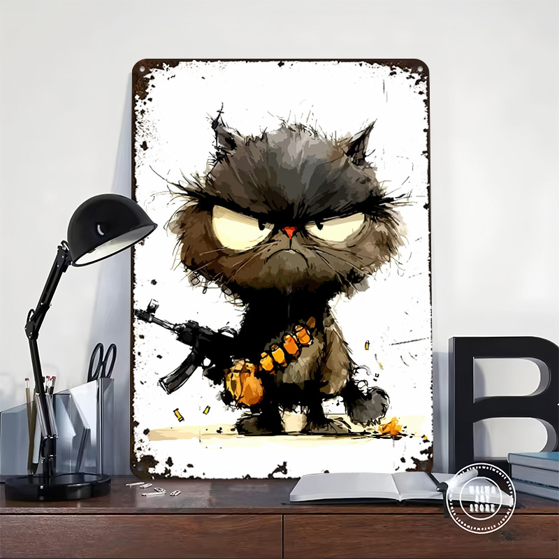 Poster Cetak Gambar Kucing den - Retro Gaming Gun ulasan dan harga