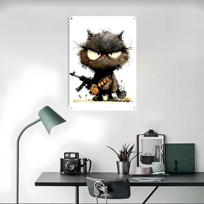 Poster Cetak Gambar Kucing den - Retro Gaming Gun ulasan dan harga