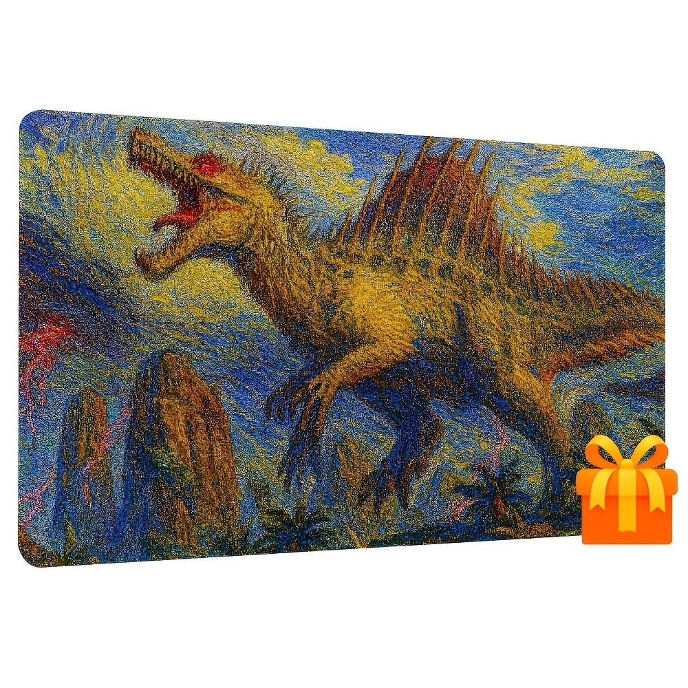 Retro Spinosaurus MTG Playmat  - Retro Gaming Keyboard And Mouse ulasan dan harga