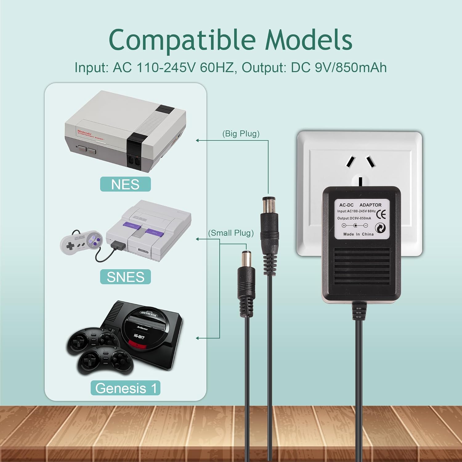 Kabel Adaptor Daya AC 3 in 1 C - Retro Gaming Cable ulasan dan harga