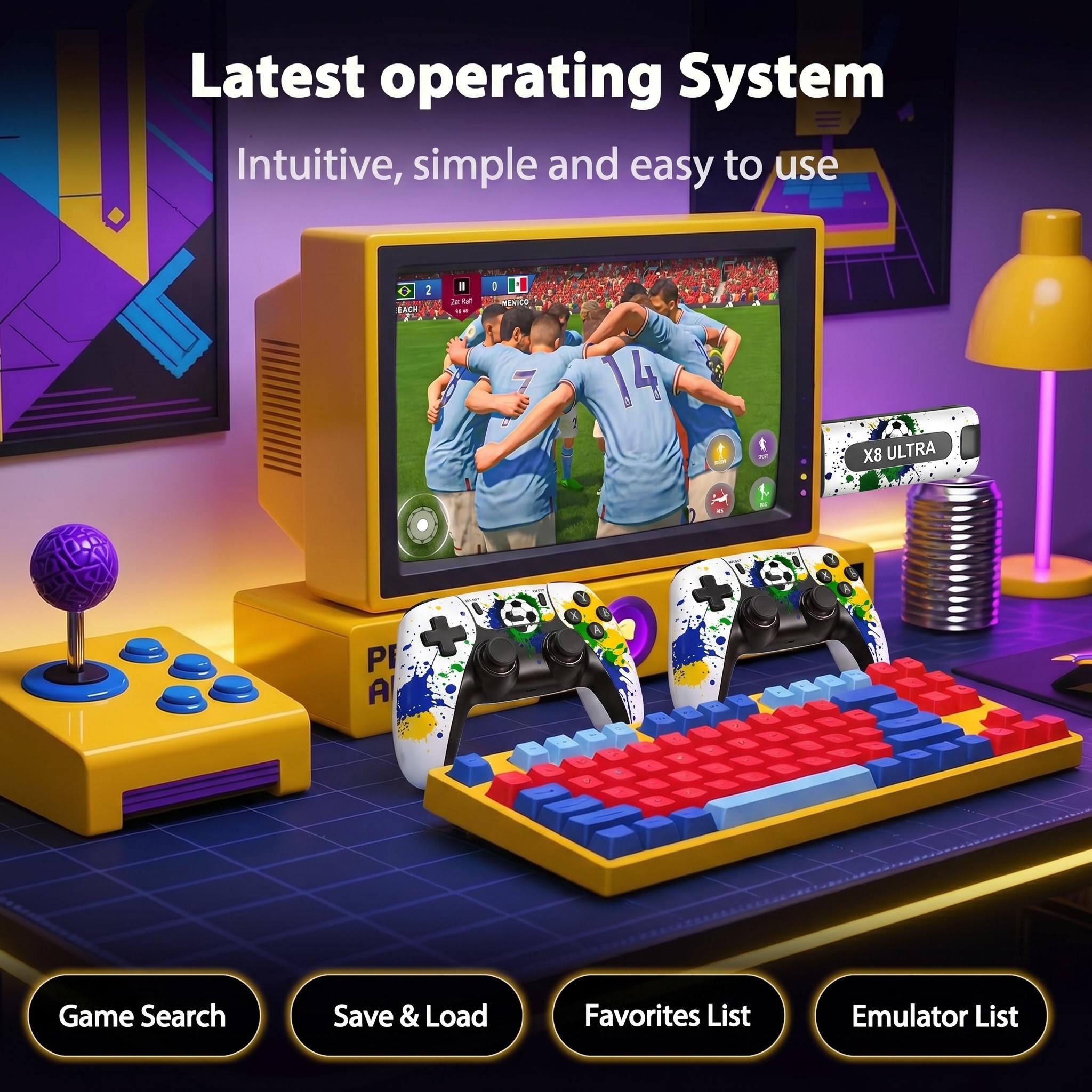 X8 Ultra Football Custom Game  - Retro Gaming Upscaler ulasan dan harga