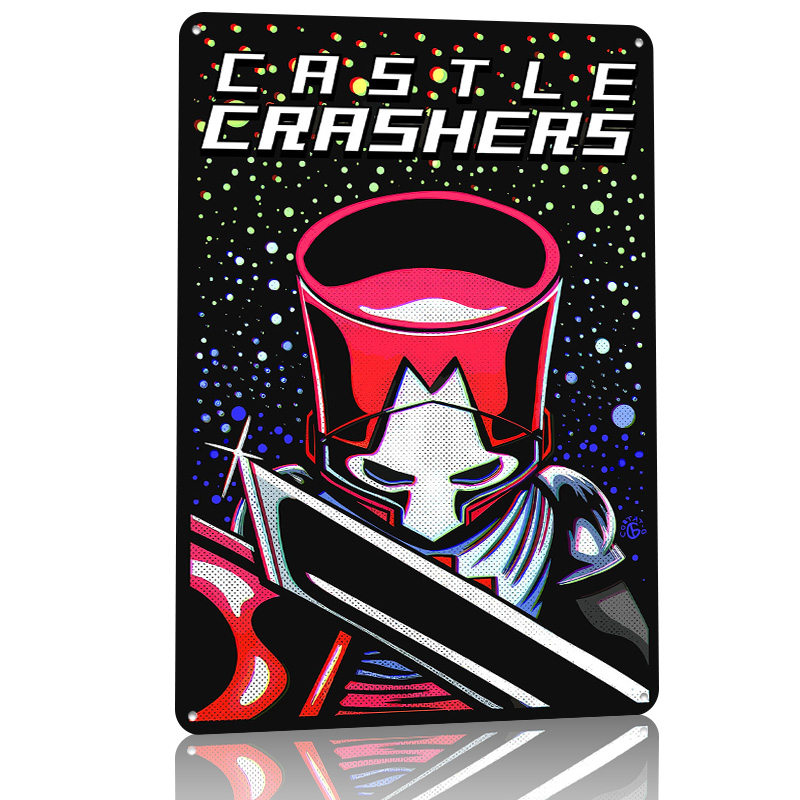 Poster Logam Ksatria Castle Cr - Retro Knight Gaming ulasan dan harga