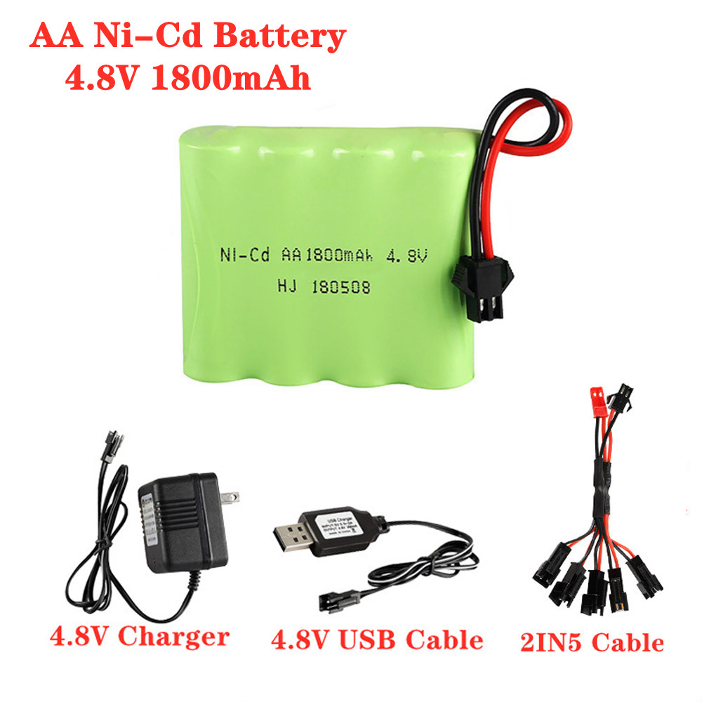 Baterai 4.8V 1800mAh ni-cd AA  - Rechargeable Battery Aa ulasan dan harga