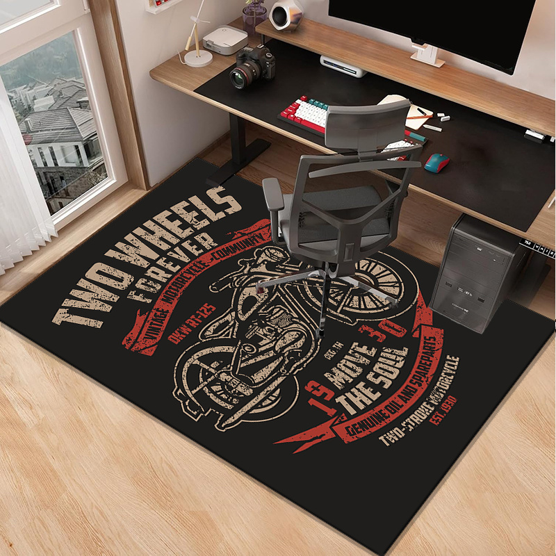Karpet meja bertema sepeda mot - Retro Gaming Desk Setup ulasan dan harga